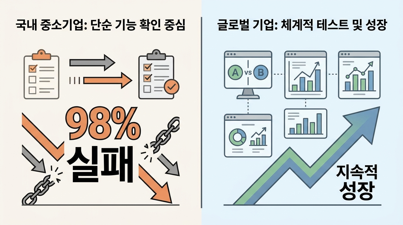 국내 중소기업 vs 글로벌 기업의 테스트 접근 방식 비교